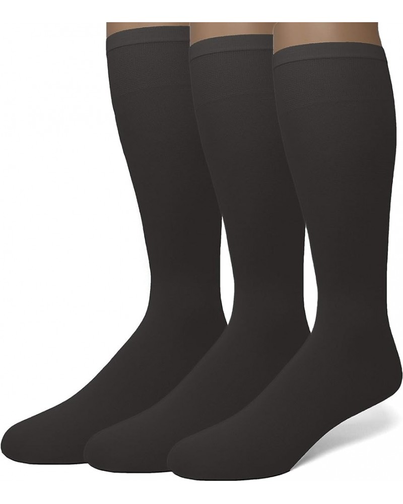 Women's Opaque Stretchy Nylon Knee High Trouser Socks, 3-Pairs Black $10.79 Socks