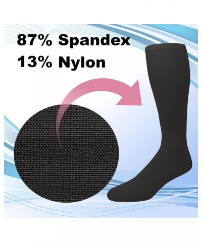 Women's Opaque Stretchy Nylon Knee High Trouser Socks, 3-Pairs Black $10.79 Socks