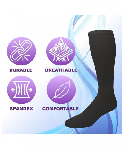 Women's Opaque Stretchy Nylon Knee High Trouser Socks, 3-Pairs Black $10.79 Socks