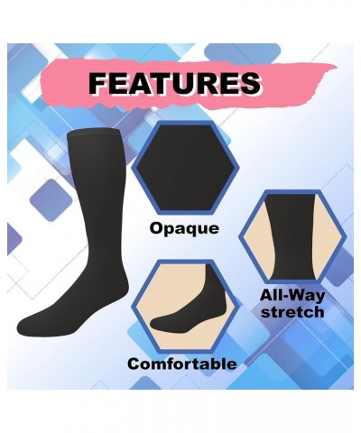 Women's Opaque Stretchy Nylon Knee High Trouser Socks, 3-Pairs Black $10.79 Socks