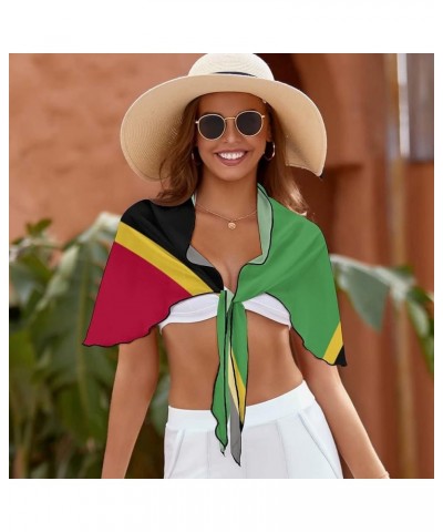 Womens Short Beach Wrap Saint Lucia Flag Bikini Wrap Cover Up for Pool Vacation Party XL Medium Style-9 $13.47 Swimsuits