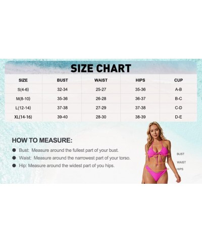 Women Sexy Thong Bikini Swimsuit Set Push Up String Brazilian Bathing Suits Dragon Fruit $12.18 Swimsuits