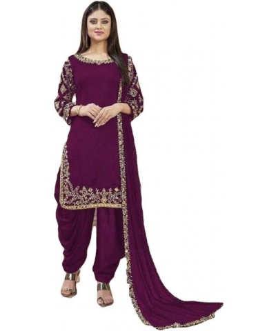 Prija Collection Ready to Wear Indian Pakistani Ethnic Wear Designer Girl Punjabi Salwar Kameez Patiala Suit For Women Purple...