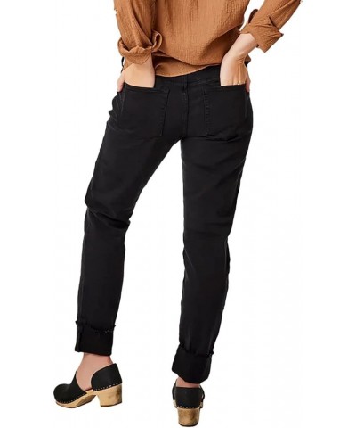 Women's Carson 5 Pkt Boyfriend Black $27.99 Jeans