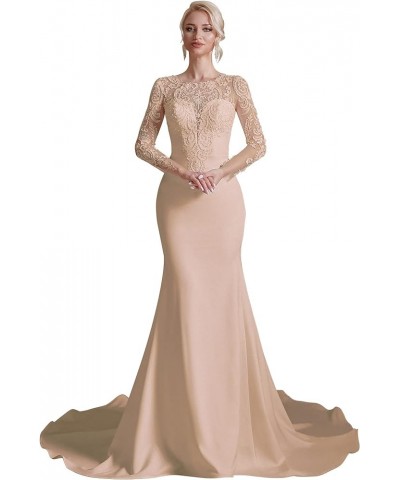 Elegant Beach Wedding Dresses for Bride Lace Applique Evening Dress Ball Gowns Vestidos de Novia 1995 Champagne $82.50 Dresses