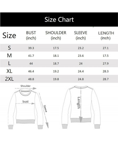 Women's Long Sleeve Sweatshirt Casual Crewneck Loose Fit Tops Pullovers Gifts (S~XXL) 2XL Grey 1 $15.05 Activewear