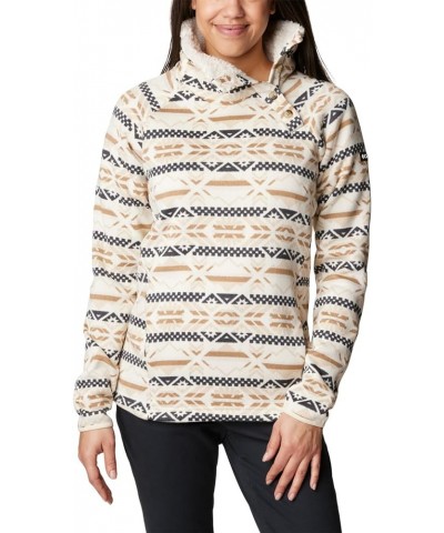 Women's Sweater Weather Sherpa Hybrid Pullover Chalk Checkered Peaks $31.53 Others