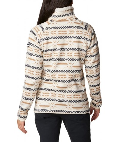 Women's Sweater Weather Sherpa Hybrid Pullover Chalk Checkered Peaks $31.53 Others