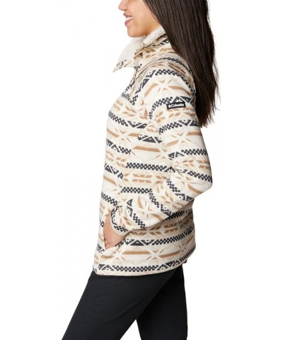 Women's Sweater Weather Sherpa Hybrid Pullover Chalk Checkered Peaks $31.53 Others