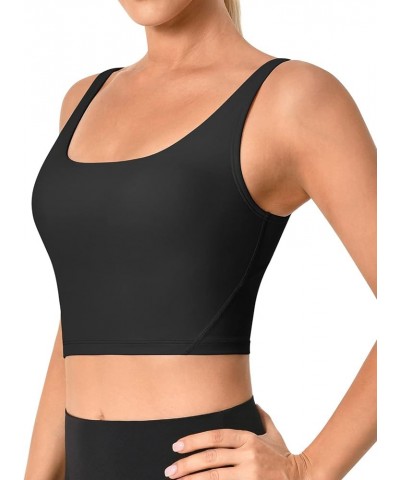 cocorskin Longline Sports Bras for Women Padded Yoga Workout Bra Medium Support Crop Top with Build in Bra 4 Black $11.51 Act...