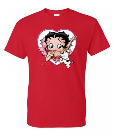 T-Shirt - Betty Heart and Puppy Boop - Pop USA Icon Adult Orange $11.75 T-Shirts