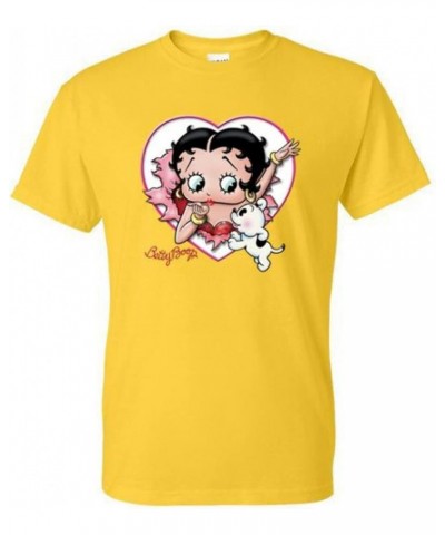 T-Shirt - Betty Heart and Puppy Boop - Pop USA Icon Adult Orange $11.75 T-Shirts