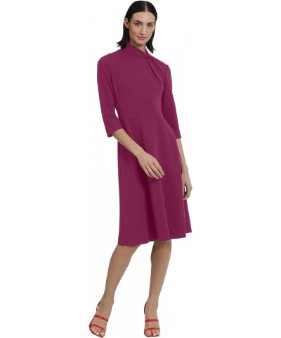 Women's Mock line Dress with Twist Neck Detail Raspberry Radiance $21.53 Dresses