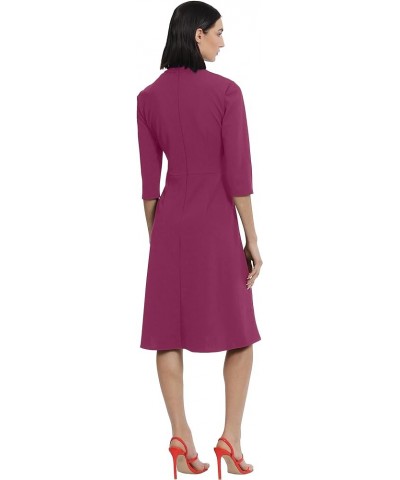 Women's Mock line Dress with Twist Neck Detail Raspberry Radiance $21.53 Dresses