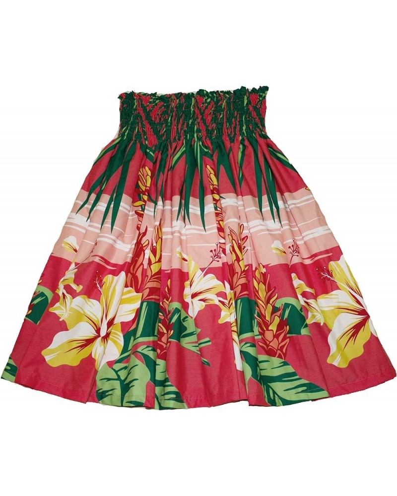 Hawaiian Pa'u Hula Skirt Hawaii Print For womens Ligth Yellow $32.64 Skirts