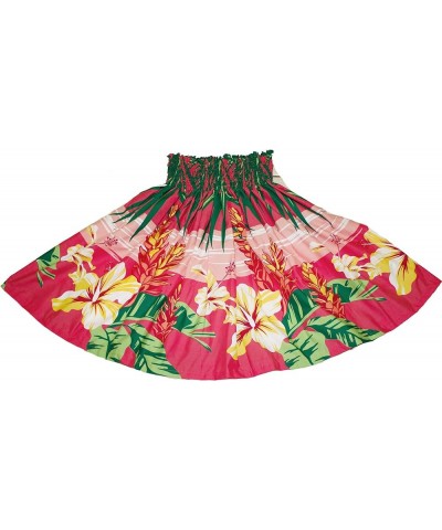 Hawaiian Pa'u Hula Skirt Hawaii Print For womens Ligth Yellow $32.64 Skirts