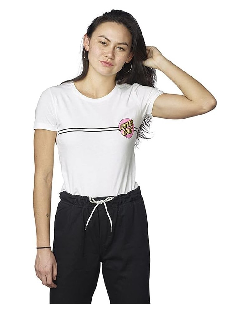 Women's Other Dot Fitted Shirts White $15.40 T-Shirts