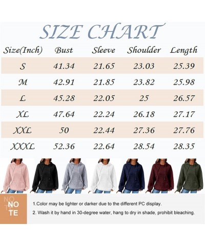 Hoodies For Women,Trendy Basic Plain Waffle Cable Y2K Hoodies Long Sleeve Shirts,Dressy Casual Loose Pullover Sweatshirt D-ar...