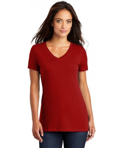 Ladies Perfect Weight V-Neck Tee. DM1170L Classic Red $6.90 T-Shirts