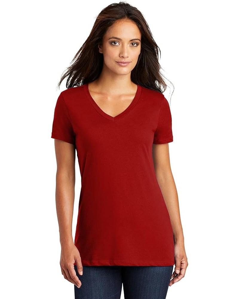 Ladies Perfect Weight V-Neck Tee. DM1170L Classic Red $6.90 T-Shirts