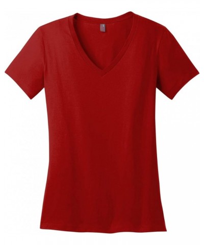 Ladies Perfect Weight V-Neck Tee. DM1170L Classic Red $6.90 T-Shirts