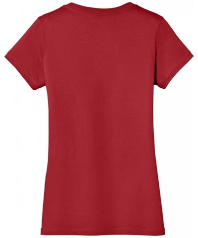 Ladies Perfect Weight V-Neck Tee. DM1170L Classic Red $6.90 T-Shirts