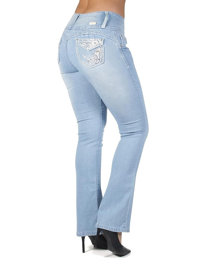 The Sexy Flare Bootleg Ripped Premium Bootcut Women Jeans Washed Light Blue (3612) $27.53 Jeans