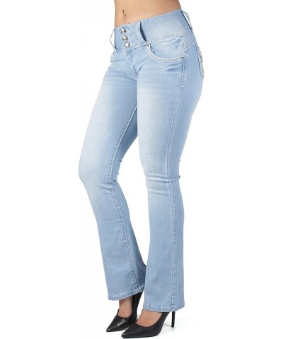 The Sexy Flare Bootleg Ripped Premium Bootcut Women Jeans Washed Light Blue (3612) $27.53 Jeans