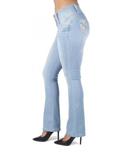 The Sexy Flare Bootleg Ripped Premium Bootcut Women Jeans Washed Light Blue (3612) $27.53 Jeans