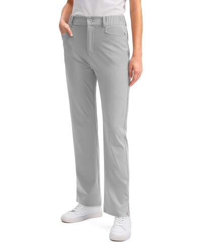 Women's Golf Pants with 5 Pockets High Waisted Quick Dry Stretch Pants for Women Travel Work Casual Grey $17.64 Shirts