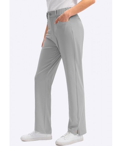 Women's Golf Pants with 5 Pockets High Waisted Quick Dry Stretch Pants for Women Travel Work Casual Grey $17.64 Shirts