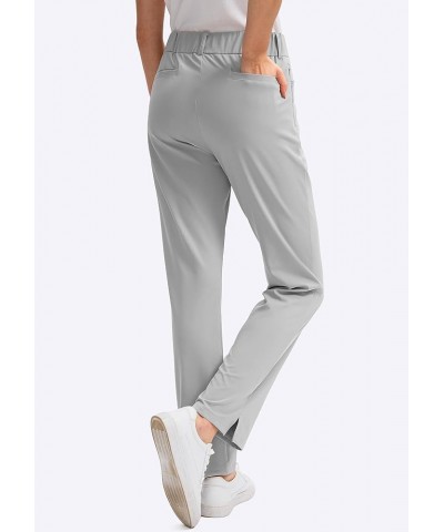 Women's Golf Pants with 5 Pockets High Waisted Quick Dry Stretch Pants for Women Travel Work Casual Grey $17.64 Shirts