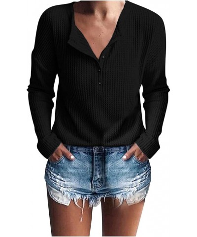 Sweaters for Women,Fall Fashion 2022 Knit Long Sleeve Shirts Casual Cute Tops Sweatshirt Lightweight Sexy Clothes D Black $11...