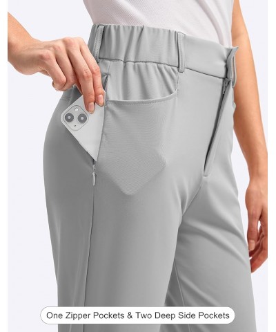 Women's Golf Pants with 5 Pockets High Waisted Quick Dry Stretch Pants for Women Travel Work Casual Grey $17.64 Shirts