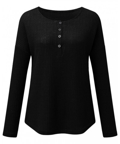 Sweaters for Women,Fall Fashion 2022 Knit Long Sleeve Shirts Casual Cute Tops Sweatshirt Lightweight Sexy Clothes D Black $11...