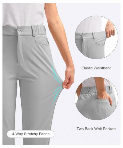 Women's Golf Pants with 5 Pockets High Waisted Quick Dry Stretch Pants for Women Travel Work Casual Grey $17.64 Shirts