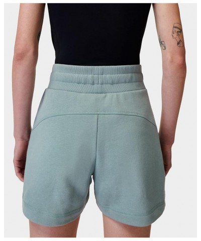 Women's Revive High Waist Lounge Sweat Shorts Vapour Blue $18.24 Activewear