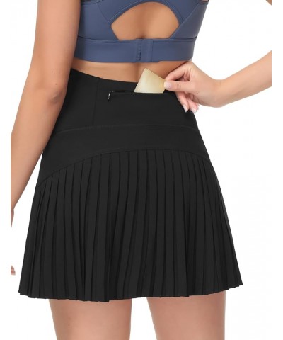 Maternity Tennis Skirts Pleated Golf Skorts Lightweight Athletic Activewear with Inner Shorts Black $15.83 Activewear