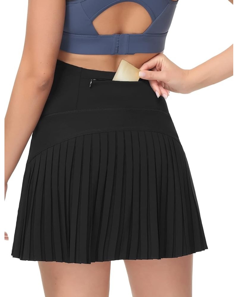 Maternity Tennis Skirts Pleated Golf Skorts Lightweight Athletic Activewear with Inner Shorts Black $15.83 Activewear