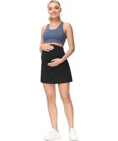 Maternity Tennis Skirts Pleated Golf Skorts Lightweight Athletic Activewear with Inner Shorts Black $15.83 Activewear