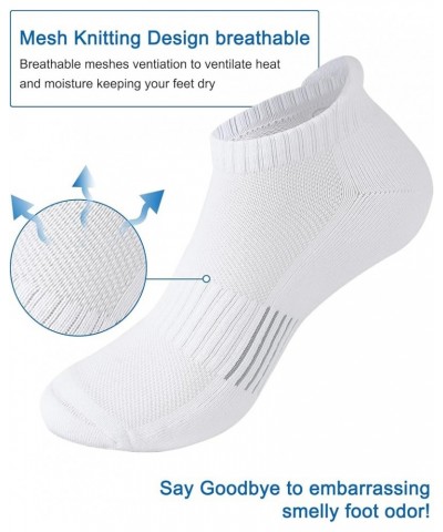 Women's Cushioned Ankle Socks Athletic Running Low Cut Socks 6-9/9-11 6 Pairs Black White Grey $10.99 Activewear