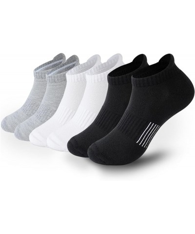 Women's Cushioned Ankle Socks Athletic Running Low Cut Socks 6-9/9-11 6 Pairs Black White Grey $10.99 Activewear