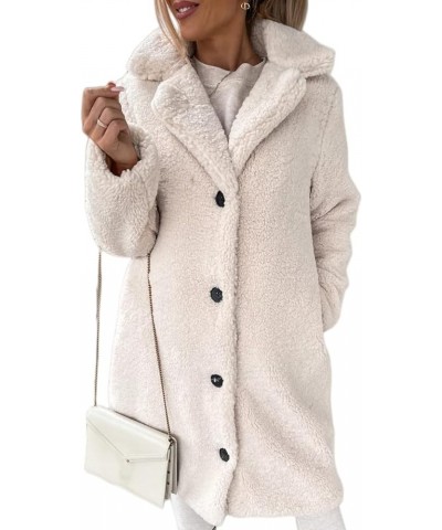 Women's Fuzzy Fleece Button Up Coats Lapel Open Front Long Cardigans Jackets Comfy Overcoat Winter Warm Outwear Coffee $14.43...