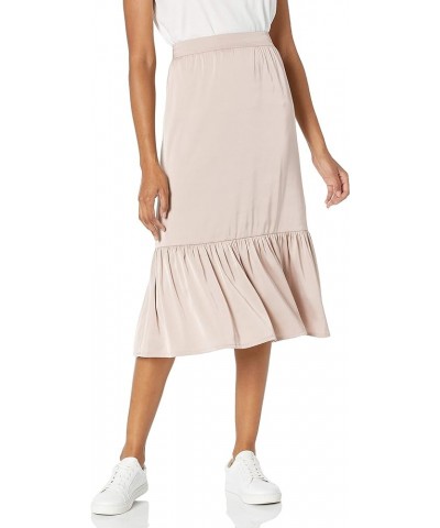 Women's Jerry Wide Hem Elastic Back Pull-on Midi Skirt Silver Cloud $15.97 Skirts