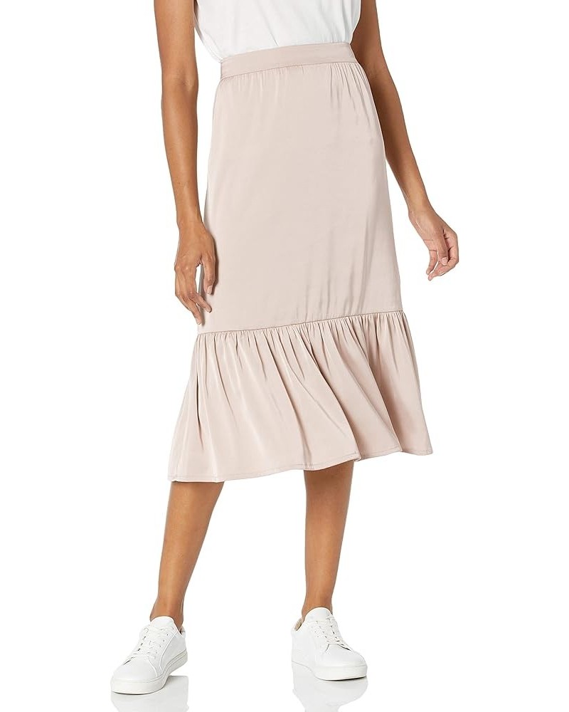 Women's Jerry Wide Hem Elastic Back Pull-on Midi Skirt Silver Cloud $15.97 Skirts