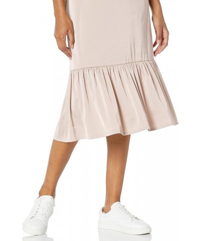 Women's Jerry Wide Hem Elastic Back Pull-on Midi Skirt Silver Cloud $15.97 Skirts