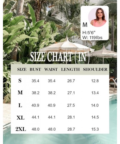 Summer Pleated Tank Tops for Women 2024 Loose Fit V Neck Sleeveless Tops Flowy E-grey $10.61 Tanks