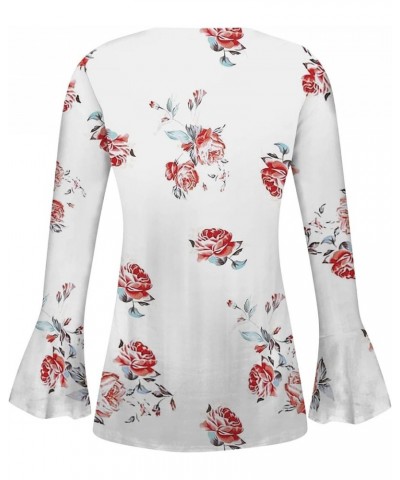 Womens Sweatshirt,Womens Swing Vintage Print Henley V Neck Shirts Pleated Button Down Casual Tunic Tops 5-white $9.35 Sets