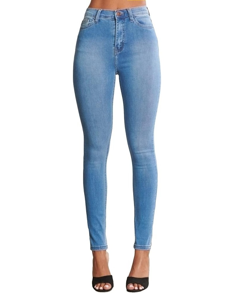 Women's Denim Skinny Jeans – High Waisted Signature Tinted Vintage Wash Super Stretch Casual Slim Fit Pants Medium Stone $21....