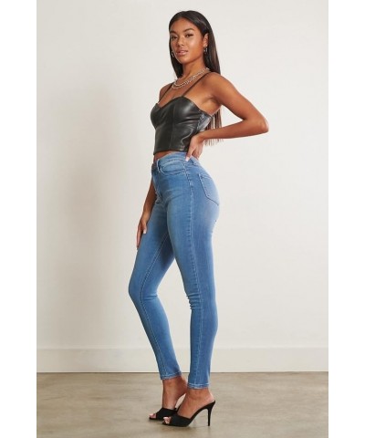 Women's Denim Skinny Jeans – High Waisted Signature Tinted Vintage Wash Super Stretch Casual Slim Fit Pants Medium Stone $21....